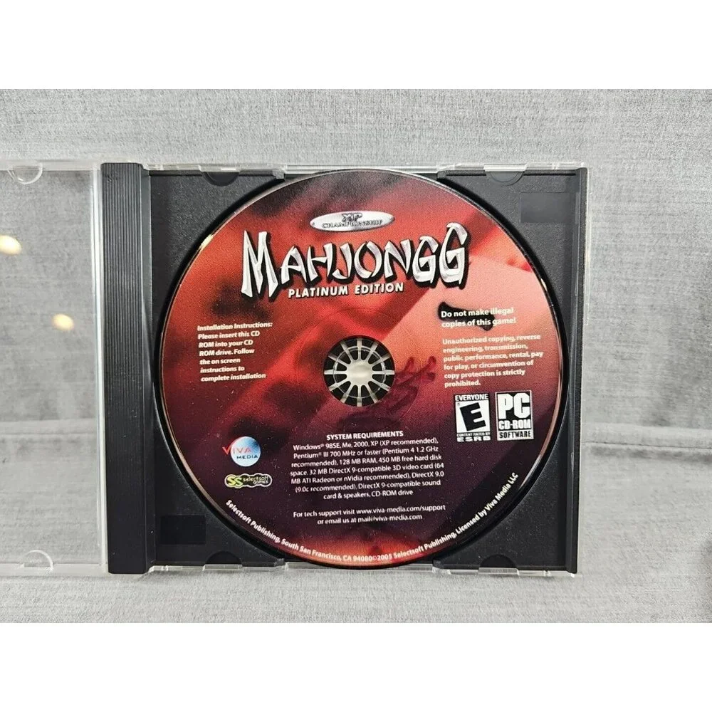 Mahjongg XP Platinum Edition (CD-Rom, 2004, Selectsoft)